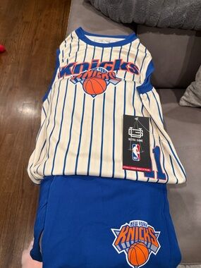New York Knicks Kids Jersey-Style Tank Top and Shorts Set - Blue/White